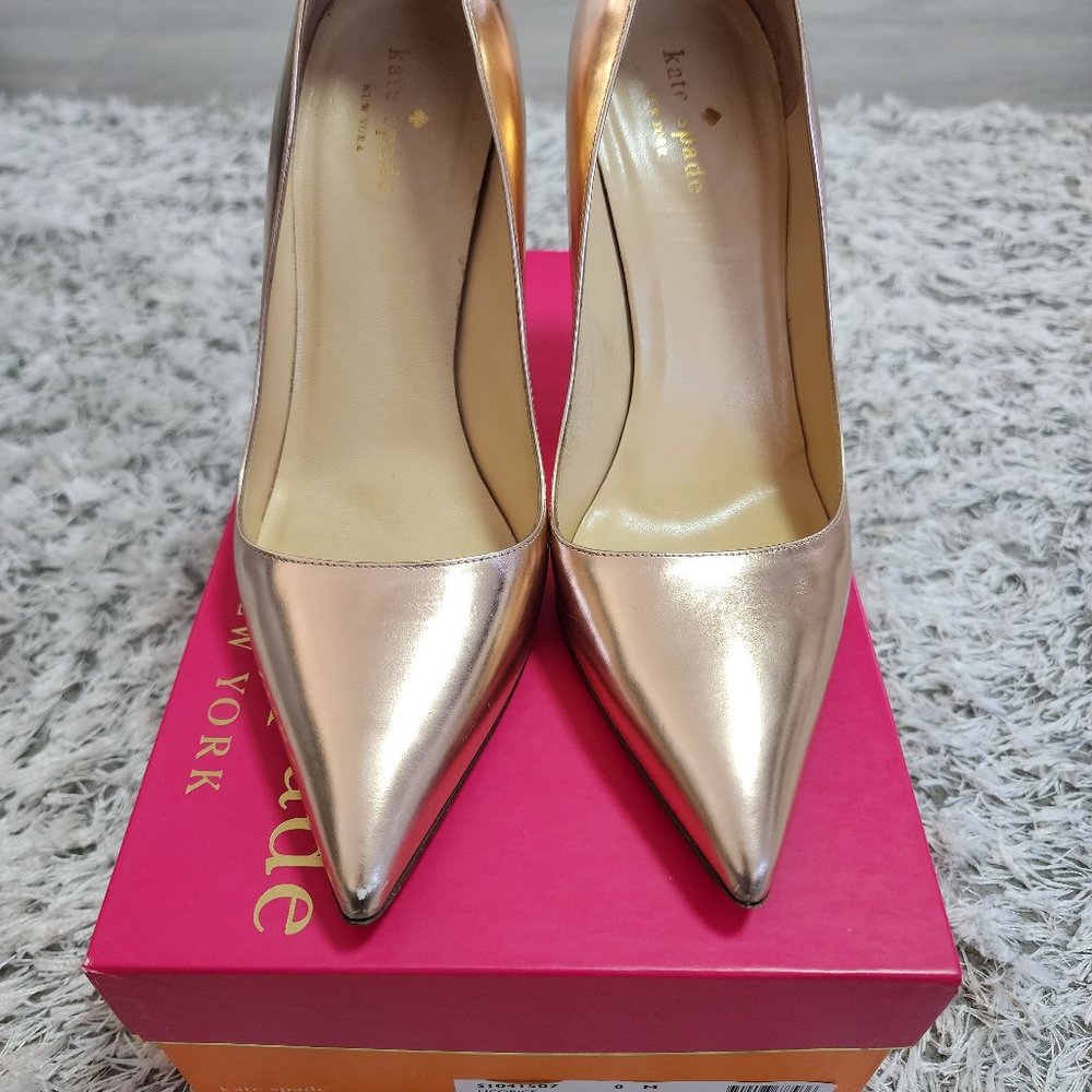 Kate Spade Rose Gold Heels Size 8 Holiday Dates